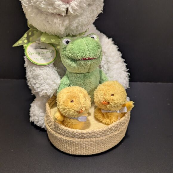 Hallmark Spring Quartet Animated Musical Plush Bunny with Frog & Chicks - Picture 3 of 14